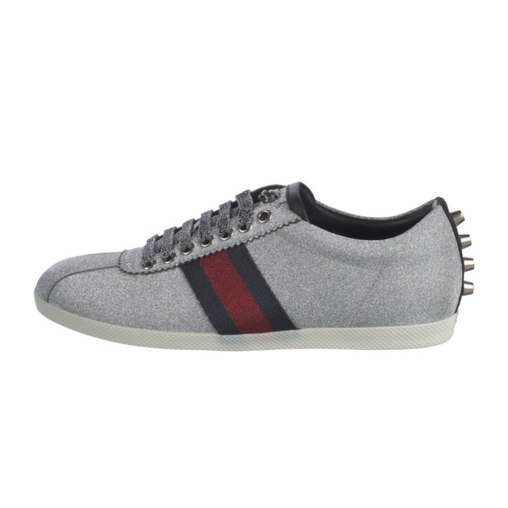 Gucci sylvie web glitter sneakers